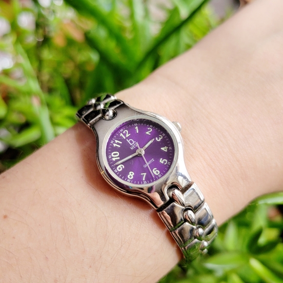 Classic B.West Silver & Purple/Blue Quartz Watch - Picture 6 of 9